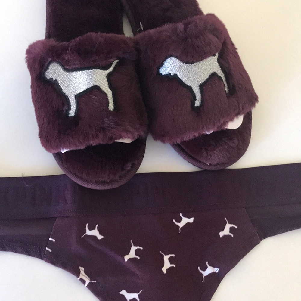 New Victoria’s Secret PINK Slipper SET - Picture 3 of 8